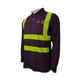 D223 Custom made reflective striped Polo shirt  design safety industrial uniform  workwear supplier D223 Custom made reflective striped Polo shirt  design safety industrial uniform  workwear supplier